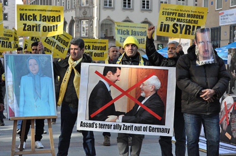 Berlin:Empfang des  Außenministers der Mullahs